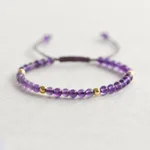 Amethyst Braided Rope Bracelet