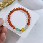 916 Red Agate Lucky Beads