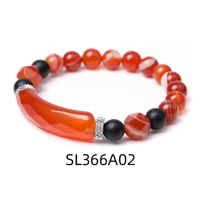 Black Agate Diamond shaped Cut Bracelet For Women Sl366A02 Bracelet - Shop at LoveMi