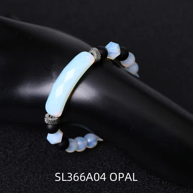 Black Agate Diamond shaped Cut Bracelet For Women Sl366A04 Bracelet - Shop at LoveMi