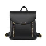 Fashionable All-match Women's Soft Leather Large Capacity Travel Bag - Black