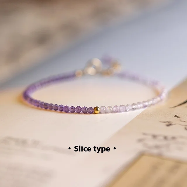 2mm Women's Purple Rattan Beautiful Purple Crystal Bracelet Cut Style - Shop at LoveMi