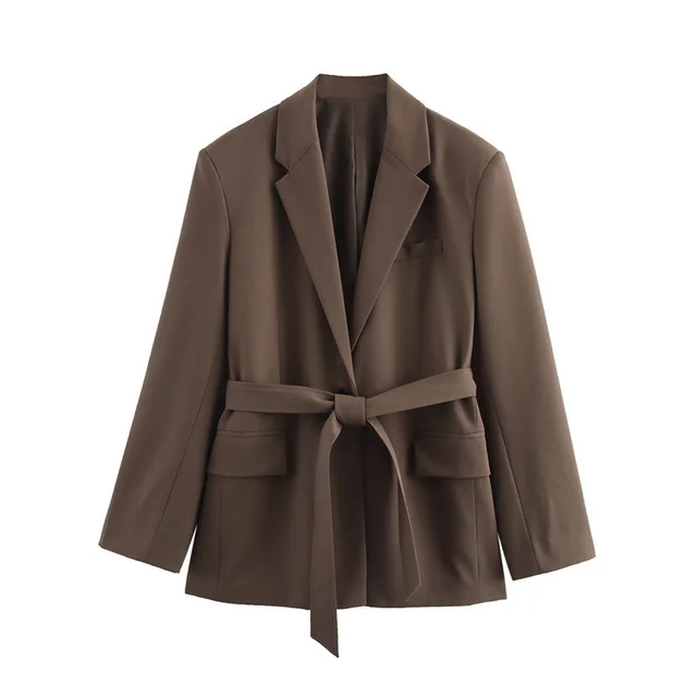 Fashionable Temperament With Belt Suit Jacket Trousers Top - Shop at LoveMi