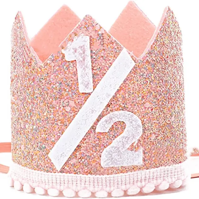 Decorative Rose Gold Half year old Crown Party Decorative Hat Half - Shop at LoveMi