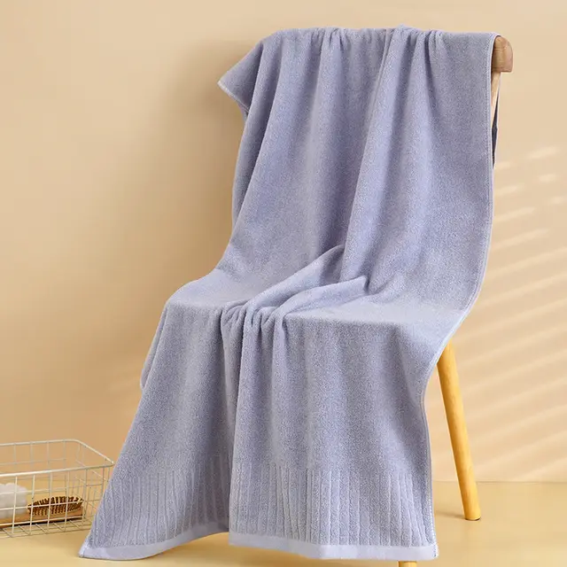 Pure Cotton Bath Towel Thickened Plus sized Household Hotel Soft Absorbent Lint free Gray - Shop at LoveMi