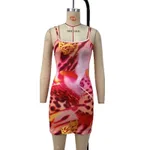 Fashion New Printing Women's Suspender Dress - Color-S - View 1