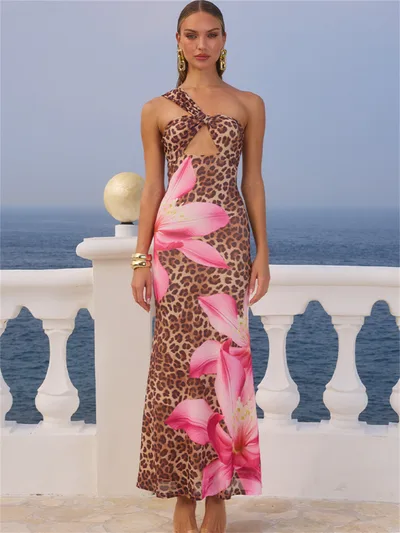 Fashionable All match Leopard Print Dress Leopard - Shop at LoveMi