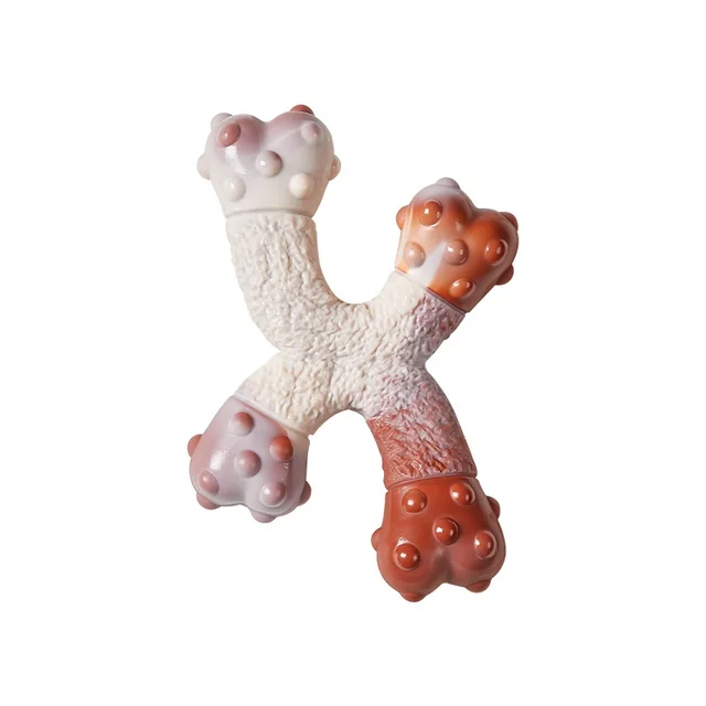 Polka Dot Bone 3 piece Set Medium Large Chewing Bite resistant Dog Toy X Shaped - Shop at LoveMi