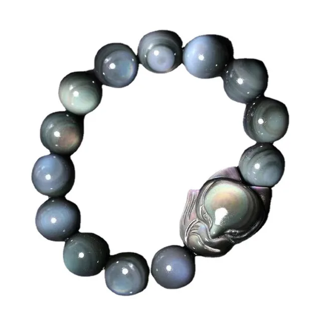 Obsidian Fox Carved Bracelet Couple Bracelet 10Mm - Shop at LoveMi