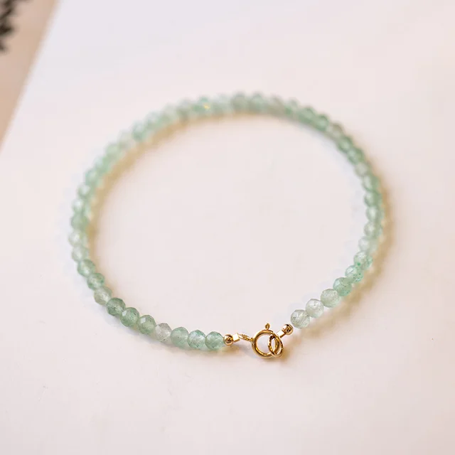 Handmade 3mm Women's Vintage Jade Bracelet 3Mm Cut Bracelet 16Cm - Shop at LoveMi