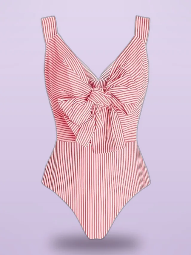 Bowknot Beautiful One piece Swimsuit Suit Bow Swimsuit - Shop at LoveMi