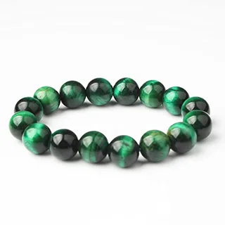 Alloy Volcano White Turquoise Bracelet - 12Mm Green Tiger Eye