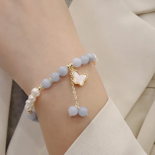 Freshwater Pearl Bracelet Design Ins Style Shell Shell Butterfly - Shop at LoveMi