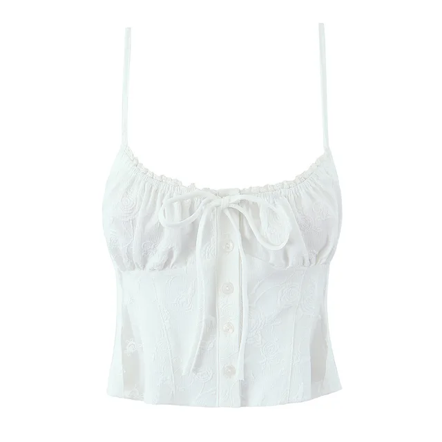 Sweet Lace Stitching Sling Vest High Waist Midi Skirt Sling - Shop at LoveMi