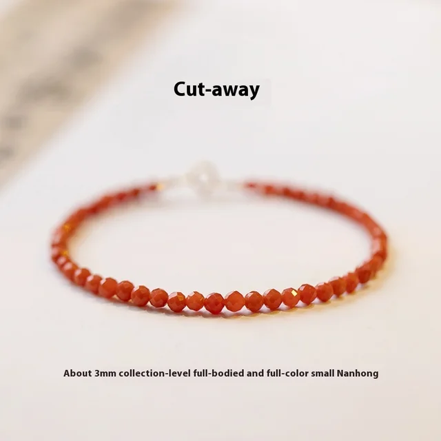Women's Retro Versatile Natural Southern Red Agate Bracelet Cut Surface Style - Shop at LoveMi
