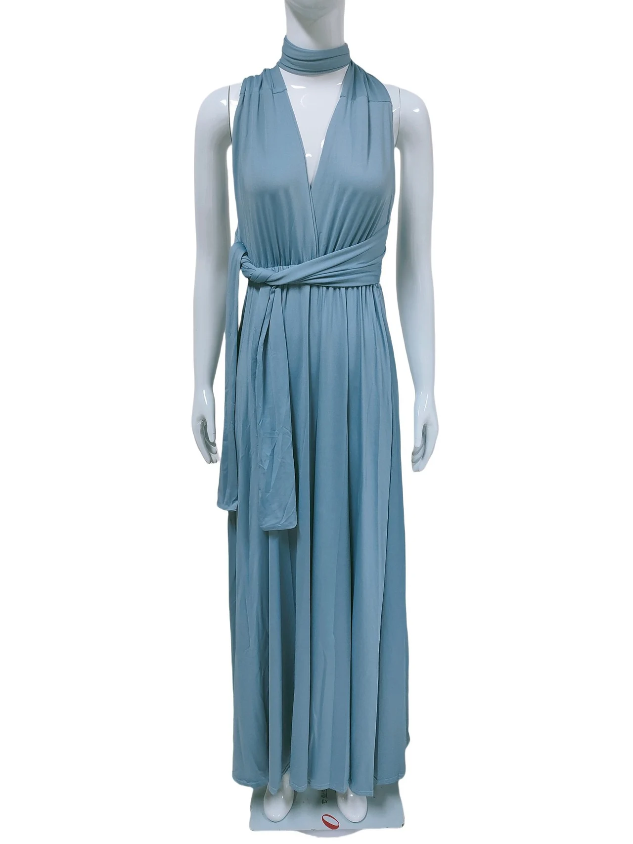 Wearing Method Multi Rope Cross Dress - Tiffany Blue