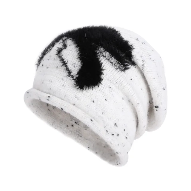 Women's Korean style All match Knitted Woolen Cap 8963 White - Shop at LoveMi
