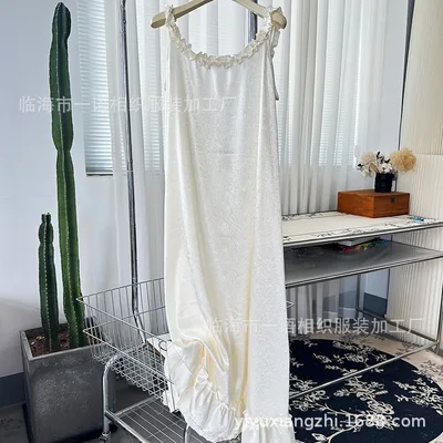 Women's Ultra thin Solid Color Sleeveless Ice Silk One piece Streamer Dress White - Shop at LoveMi