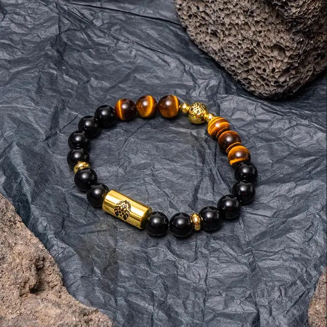 Little Lion Trendy National Style Bracelet Black And White Qiankun Star Mini - Shop at LoveMi