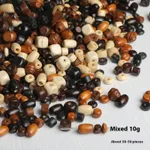 Vintage Solid Wood Scattered Beads Necklace Accessories - 673 Mixed Style