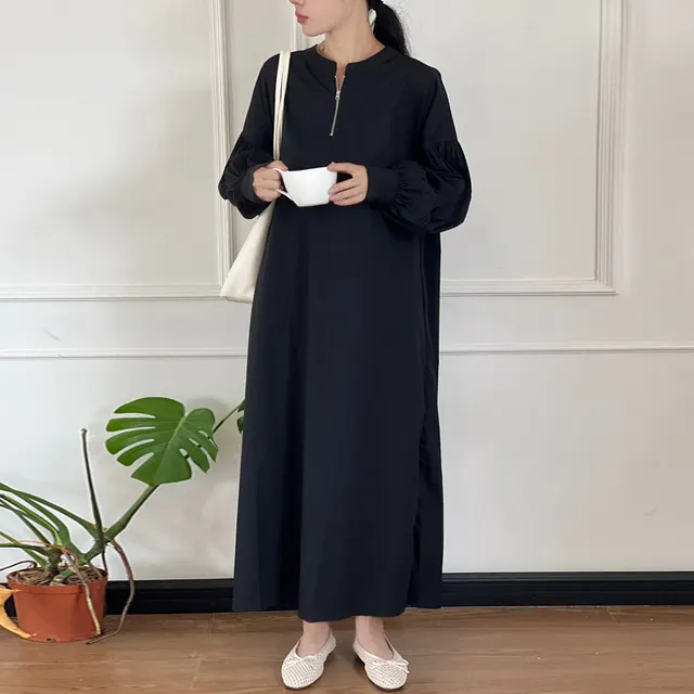 New Lantern Sleeve Loose Slimming Women's Japanese Foreign Trade Dress Black - Shop at LoveMi