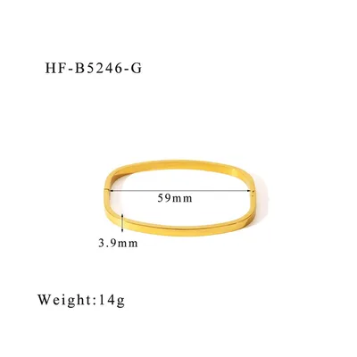 Stainless Steel Gold Plating Mirror Polishing Personality Ladies' Bracelet Hf B5246 G - Shop at LoveMi