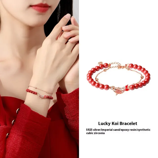 Koi Double layer Retro Dignified Sense Of Design Hot Bracelet Good Luck Koi Bracelet - Shop at LoveMi