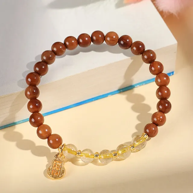 Women's New Light Luxury Minority Exquisite Retro Blue Bracelet Gold Rutilated Quartz - Shop at LoveMi