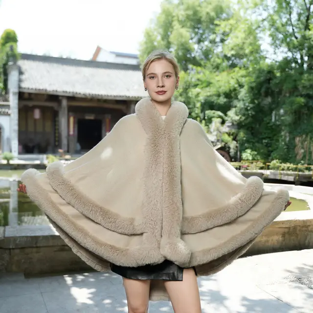 Loose Knitted Cloak Plus Size Easy Matching Coat Women Granny Grey - Shop at LoveMi