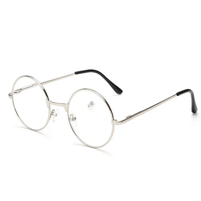 Classic Unbeaten Reading Glasses Perfect Circle Frame Silver - Shop at LoveMi
