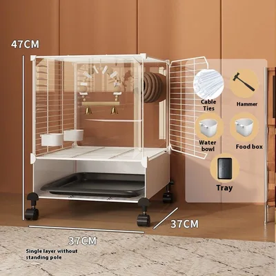 Large Household Luxury New Villa Bird Cage Convenient Mobile Model - Shop at LoveMi