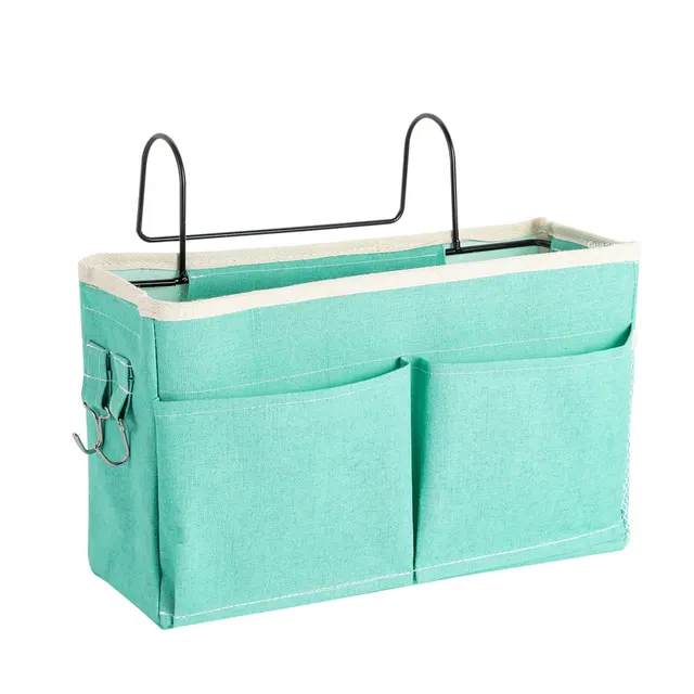 Dormitory Bedside Hanging Basket Upper Berth Gadget Bedside Storage Basket Bedroom Bed Storage Rack Upgraded Fresh Green - Shop at LoveMi