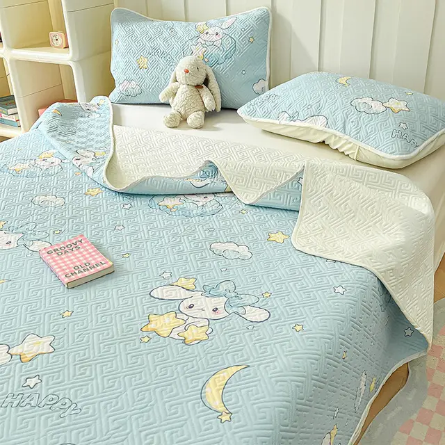 Cartoon Tatami Non slip Bed Single Kang Bed stove Cover Three piece Set Star Rabbit - Shop at LoveMi
