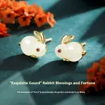 Jade Hare Ear Studs