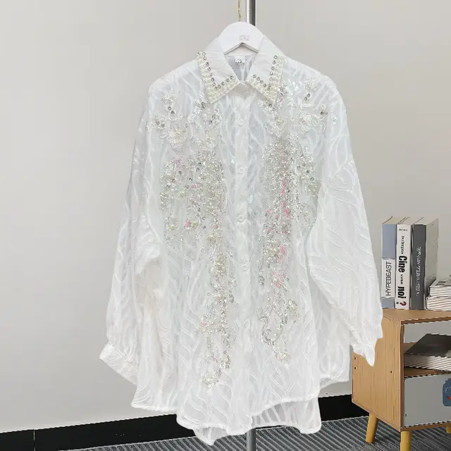 French Style Versatile Long Sleeve Shirt For Women White - Shop at LoveMi