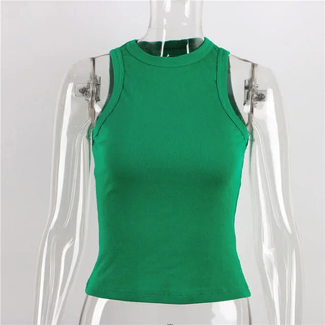 Summer Slim Fit Short Sexy Slim Fit Vest Tight Green - Shop at LoveMi