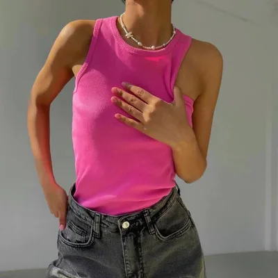 Summer Slim Fit Short Sexy Slim Fit Vest Tight Rose Red - Shop at LoveMi