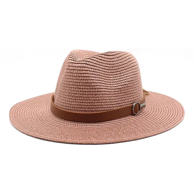 Sun Protection Travel Vacation Beach Woven Denim Top Hat Cameo Brown - Shop at LoveMi