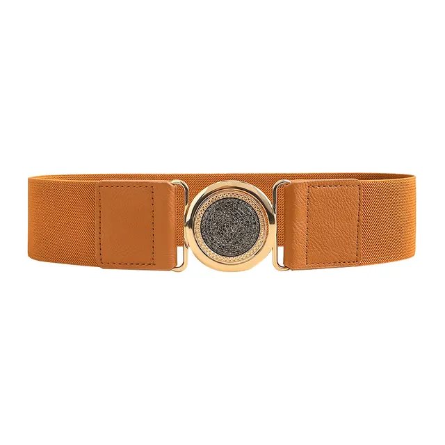 Women's Retro Easy Matching Elastic Elastic Belt Camel - Shop at LoveMi