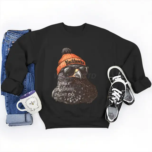 Fleece lined Casual Loose fitting Pullover Round neck Tops Black 7 - Shop at LoveMi