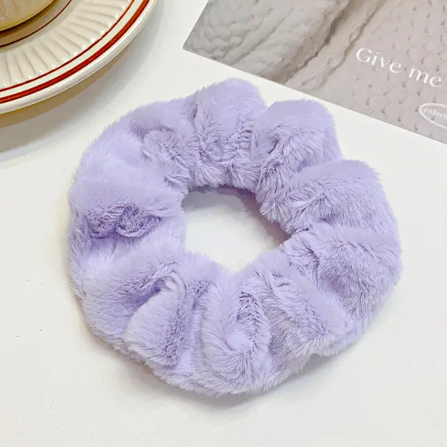 Fashion Simple Solid Color Hair Ring For Women Purple - Shop at LoveMi