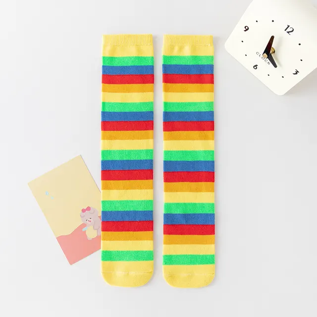 Rainbow Spring And Autumn Stockings Girls Yellow - Shop at LoveMi