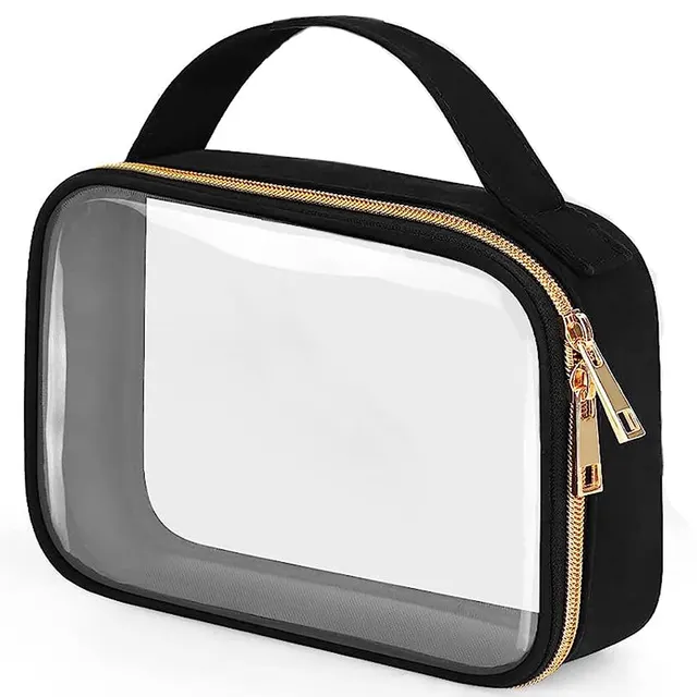Transparent Lipstick Storage Portable Wash Bag Black - Shop at LoveMi