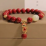 Cinnabar Lucky Cat Pendant