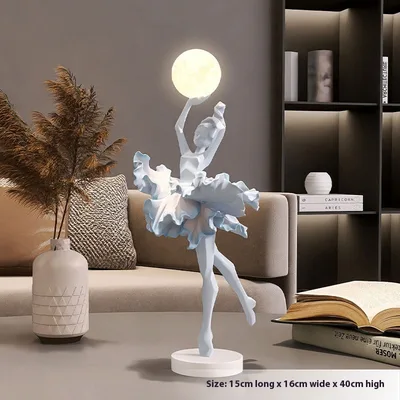 Art Girl Atmosphere Small Night Lamp Ornaments Light Blue - Shop at LoveMi