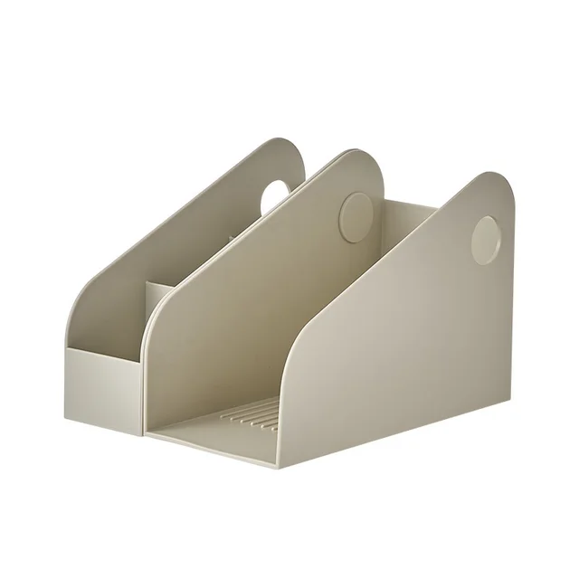 Desktop Stationery Book Shelf Combination Storage Box Milk Coffee - Shop at LoveMi