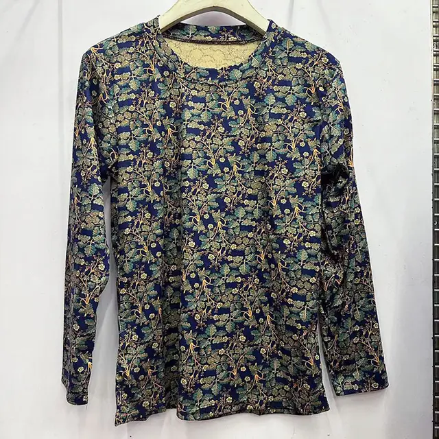 Skin friendly Cotton Printed Long Sleeve Western Style Youthful looking Loose Top Color 17 - Shop at LoveMi