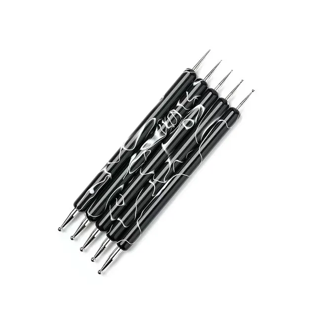 Drawing Needle Double headed Diamond Pen Dotted Painting Manicure Implement Black - Shop at LoveMi