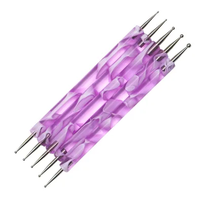 Drawing Needle Double headed Diamond Pen Dotted Painting Manicure Implement Purple - Shop at LoveMi