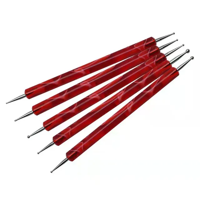 Acrylic Point Nail Brush Diamond Pen Line Pressing Brick Red - Shop at LoveMi